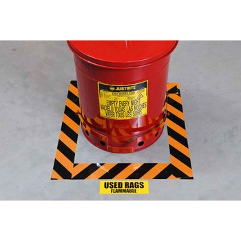Brady ToughStripe Black / Orange Floor Marking Tape - 2 in Width x 100 ft Length - 0.008 in Thick - 84523
