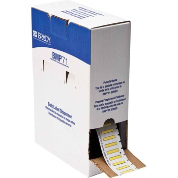 Picture of Brady PermaSleeve Yellow Polyolefin Thermal Transfer BM-094-1-342-YL Heat Shrink Wire & Cable Labels (Main product image)