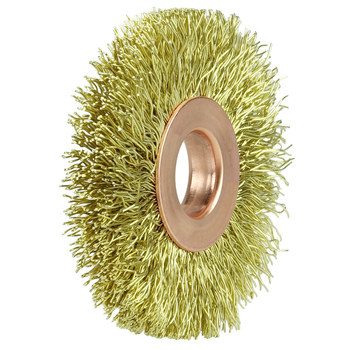 Weiler 29086 Wheel Brush - 2 in Dia - Crimped Brass Bristle
