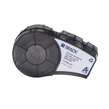 Picture of Brady M21 Black on White Nylon M21 Thermal Transfer 152093 Die-Cut Thermal Transfer Printer Cartridges (Main product image)
