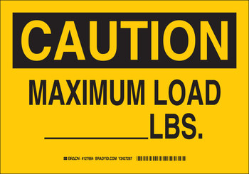 Picture of Brady B-401 Polystyrene Rectangle Yellow English Equipment Safety Sign part number 127663 (Main product image)