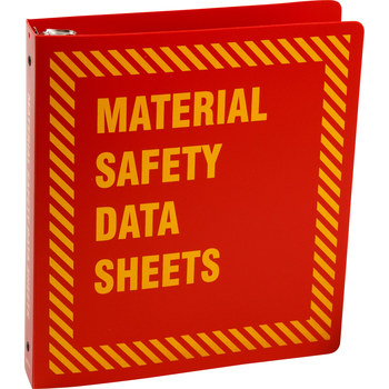 Picture of Brady Prinzing Yellow on Red MSDS & GHS Data Sheet Binder (Main product image)