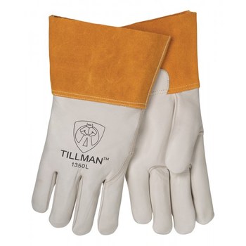Picture of Tillman White/Gold Medium Kevlar/Leather Grain Cowhide Welding Glove (Main product image)