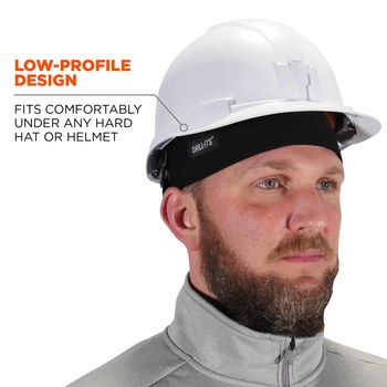Ergodyne Chill-Its 6630 Black Hi Cool/Terry Cloth Skull Cap - 720476-12516
