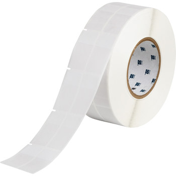 Picture of Brady Clear / White Self-Extinguishing, Self-Laminating Vinyl Thermal Transfer THT-75-427-3 Die-Cut Thermal Transfer Printer Label Roll (Main product image)