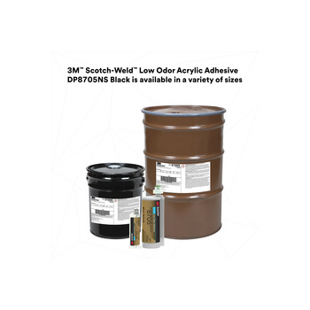 3M Scotch-Weld DP8705NS Black Two-Part Base & Accelerator (B/A) Acrylic Adhesive - 45 ml Duo-Pak - 40963