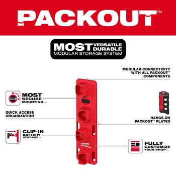 Milwaukee PACKOUT M12 Battery Rack 48-22-8338 - Polymer/Steel