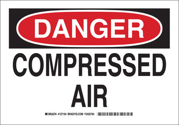 Picture of Brady B-302 Polyester Rectangle White English Hazardous Material Sign part number 126164 (Main product image)