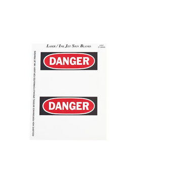Picture of Brady Black / Red on White Write-On Polyester Ink-Jet, Laser 12907 Ink-Jet, Laser Printable Label (Main product image)