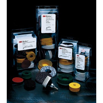 3M Roloc 983BS Abrasive Brush Set - Coarse, Medium, Fine Grade(s) Included  - Quick Change Attachment - 18697