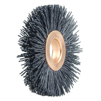 Weiler Bore-Rx 17556 Wheel Brush - 2 1/2 in Dia - Crimped Round Nylon Bristle