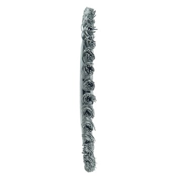 Weiler Roughneck 08750 Wheel Brush - 5 in Dia - Knotted - Stringer Bead Steel Bristle