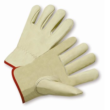 Picture of West Chester 990K-A White Large Grain Cowhide Leather Driver's Gloves (Main product image)