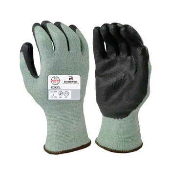 Picture of Armor Guys BASETEK Excel 02-014 Green/Black Large Basetek/Polyurethane Cut-Resistant Gloves (Main product image)