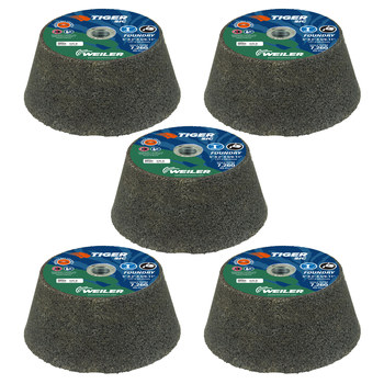 Weiler Tiger SiC Portable Grinding Cup Wheels 68354 - 5 in - Silicon Carbide - 16 - Q