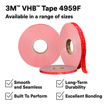 3M 7010302242 White VHB Tape - 24 in Width x 18 yd Length - 120 mil Thick