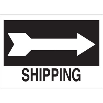 Picture of Brady B-401 High Impact Polystyrene Rectangle Black English Traffic Control Sign part number 22471 (Main product image)