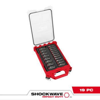 Milwaukee SHOCKWAVE Impact Duty 49-66-6801 6 Point Socket Set - Chrome Molybdenum Steel - 3/8 in Drive - 61153