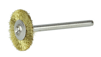 Weiler 26141 Wheel Brush - 3/4 in Dia - Crimped Brass Bristle