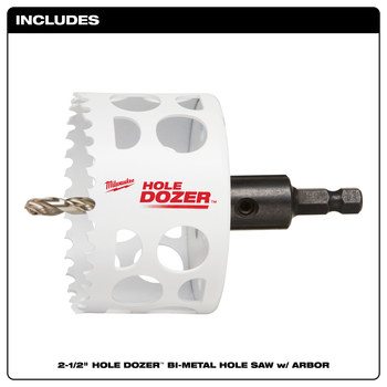 Milwaukee HOLE DOZER Hole Saw 49-56-9669 - 2 1/2 in Diameter - Bi-Metal