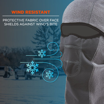Ergodyne N-Ferno 6823 Gray Universal Fleece Cold Weather Hoods & Liners - 720476-16835
