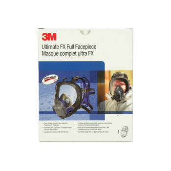 3M FF-400 Series FF-402 Black/Blue Medium Silicone Full Mask Facepiece Respirator