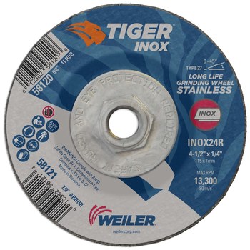 Weiler TIGER Grinding Wheel 58120, in, 24 | RSHughes.com