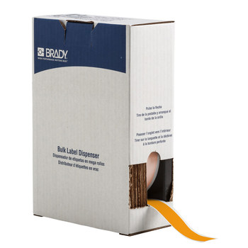 Picture of Brady Yellow Reflective Indoor / Outdoor Thermal Transfer BM71C-1000-584-YL Continuous Thermal Transfer Printer Label Roll (Main product image)