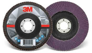 3M 769F Type 27 Flap Disc 05915 - Ceramic Precision-Shaped Grain - 5 in - 40+ - Coarse