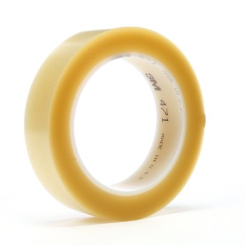 3M 471 Clear Marking Tape - 1/2 in Width x 36 yd Length - 5.2 mil Thick - 03098