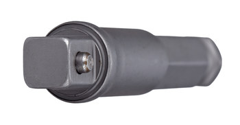 Vega Tools 7/16 in Hex Drive Adapter 375ADP14 - 1/4 in Male Square - 3 in Length - S2 Modified Steel - Gunmetal Grey Finish - 01635