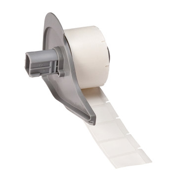 Picture of Brady White Vinyl Thermal Transfer BM71-18-498 Die-Cut Thermal Transfer Printer Label Roll (Main product image)
