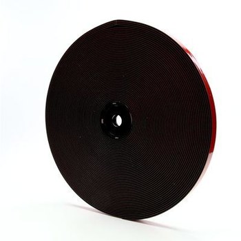 3M Dual Lock SJ3870 Black Reclosable Fastener - Mushroom Hook with 250 stems/in Stem Count - 1 in Width x 45 yd Length - 18794