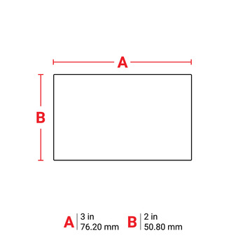 Brady i61-19-402-3 Die-Cut Printer Label Roll - 3 in x 2 in - Paper - White - B-402 - 64598