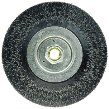 Weiler Polyflex 35206 Wheel Brush - 6 in Dia - Encapsulated Knotted Steel Bristle