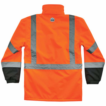 Ergodyne GloWear 8384 Orange Medium Polyester Cold Condition Jacket - Rollaway Hood - 720476-25573