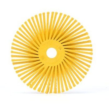 3M Scotch-Brite Ceramic RB-ZB Radial Bristle Brush - Medium Grade - 3/8 in Center Hole - 3 in Outside Diameter - 24280