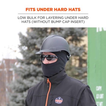 Ergodyne N-Ferno 6893Z Black Universal Fleece Cold Weather Balaclava Hood - 720476-16894