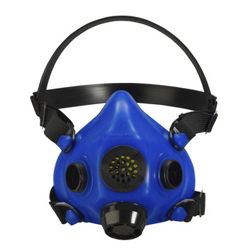 Picture of North RU8500 Blue Large Silicone Half Mask Respirator (Main product image)
