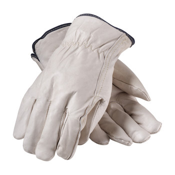 PIP 77-218 Natural Small Grain Cowhide Leather Driver's Gloves - Straight Thumb - 9 in Length - 77-218/S