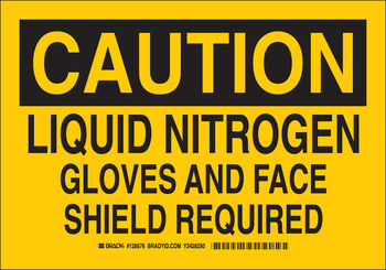 Picture of Brady B-401 Polystyrene Rectangle Yellow English Chemical Warning Sign part number 128575 (Main product image)