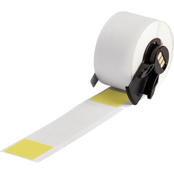 Picture of Brady Clear / Yellow Self-Extinguishing, Self-Laminating Vinyl Thermal Transfer PTL-23-427-YL Die-Cut Thermal Transfer Printer Label Roll (Main product image)