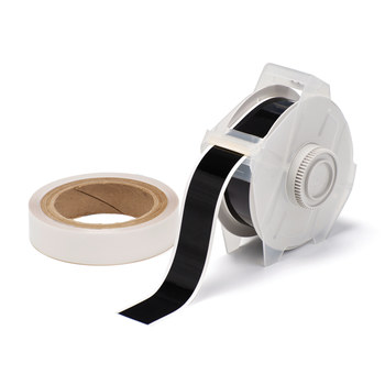 Picture of Brady Toughstripe Black Self-Laminating Polyester Thermal Transfer 142159 Continuous Thermal Transfer Printer Label Roll (Main product image)