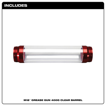 Milwaukee M18 Grease Barrel - 400 g Capacity - 49-16-2646
