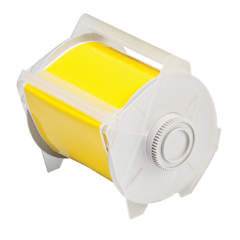 Picture of Brady Yellow Indoor / Outdoor Polyester Thermal Transfer 76694 Continuous Thermal Transfer Printer Label Roll (Main product image)