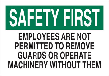 Picture of Brady B-401 High Impact Polystyrene Rectangle White English Equipment Safety Sign part number 23071 (Main product image)