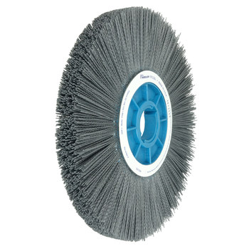 Weiler Nylox 85153 Wheel Brush - 14 in Dia - Crimped Round Nylon Bristle