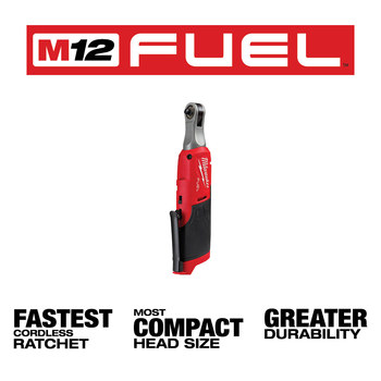 Milwaukee M12 FUEL Ratchet 2566-20 - M12 REDLITHIUM Battery - 30 in/lb Max