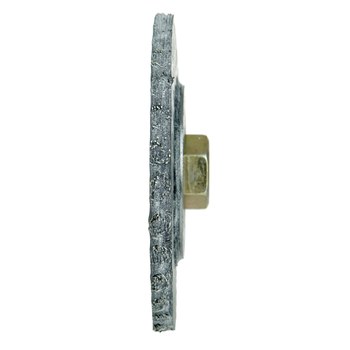 Weiler Polyflex 35800 Wheel Brush - 4 in Dia - Encapsulated Knotted Steel Bristle
