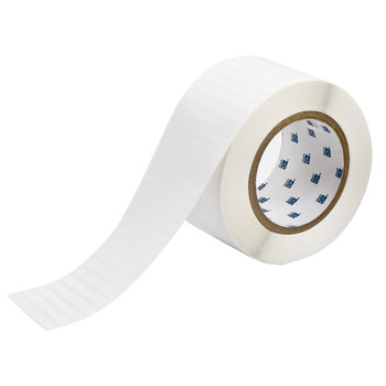 Picture of Brady White Polyester Thermal Transfer THT-13-473-10 Die-Cut Thermal Transfer Printer Label Roll (Main product image)